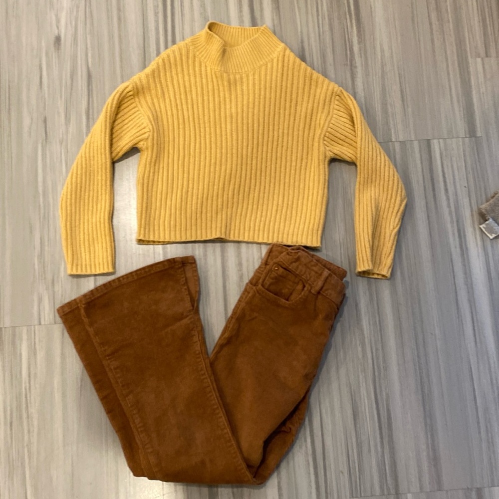 Zara corduroy + sweater